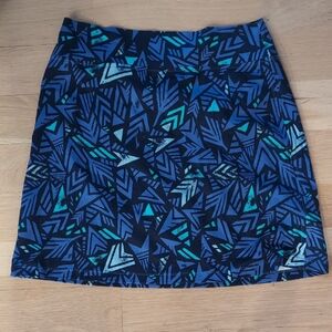 Patagonia Geometric Blue and Green Women's Skirt